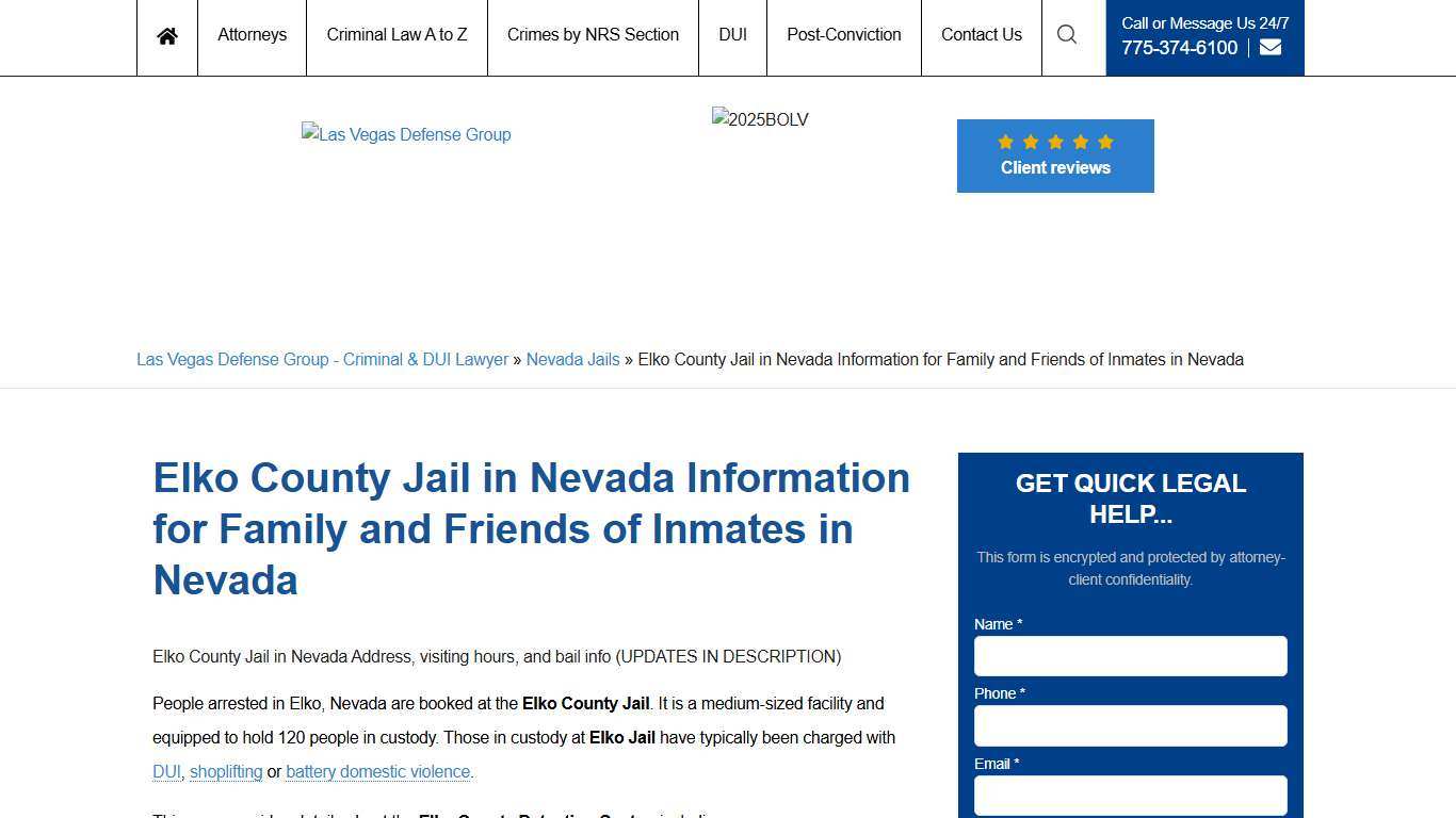 Elko County Jail in Nevada Information for Family and Friends of Inmates in Nevada